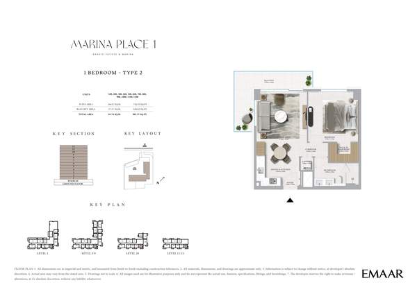 1 Bedroom Waterfront