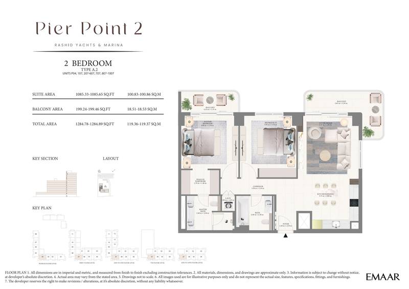 2 Bedroom Layout
